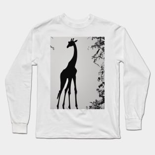 Girrafe Shadow Silhouette Anime Style Collection No. 155 Long Sleeve T-Shirt